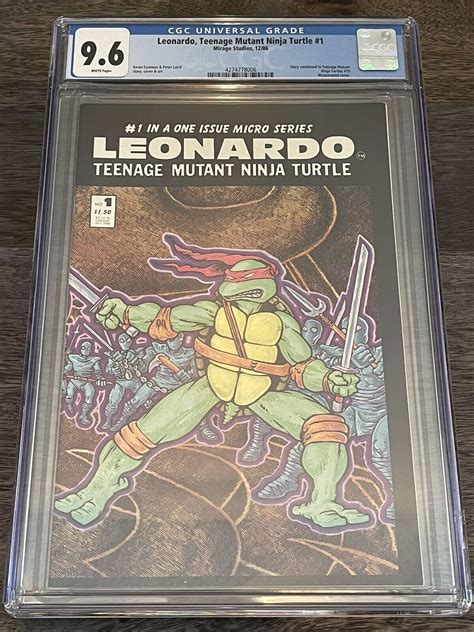 Leonardo Teenage Mutant Ninja Turtles 1 Cgc 96 Wp Comic Books