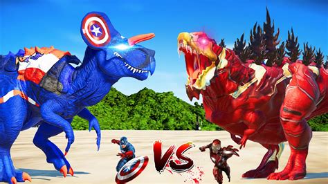 10 Iron Man Godzilla Earth Vs Captain America Ultimasaurus Dinosaurs Fight 🌍jurassic World