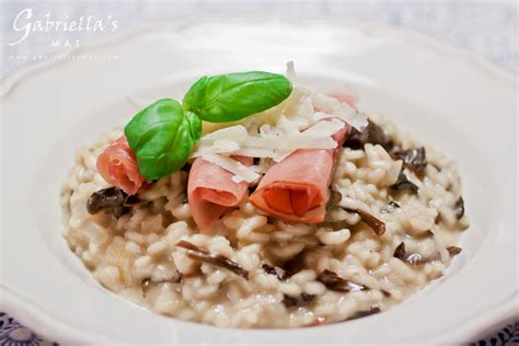 Risotto med Trattkantareller Brännvinsost Risotto with Trumpet