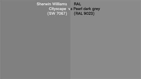 Sherwin Williams Cityscape SW 7067 Vs RAL Pearl Dark Grey RAL 9023