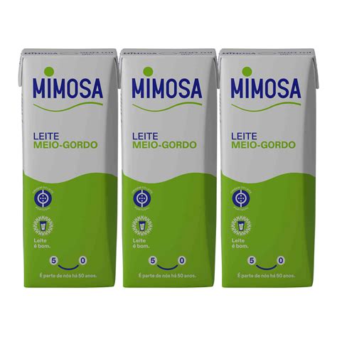 Leite UHT Meio Gordo Mimosa Emb 3 X 200 Ml Continente Online