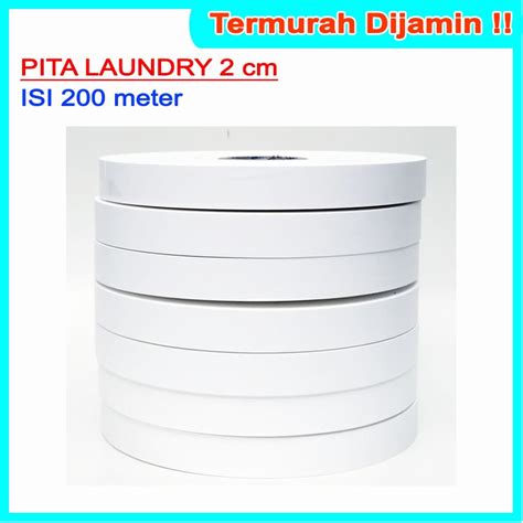 Jual Pita Laundry Taffeta Label Penanda Roll Kain Kertas Mm Cm