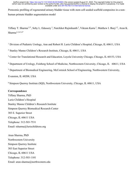 Pdf Proteomic Profiling Of Regenerated Urinary Bladder Tissue With