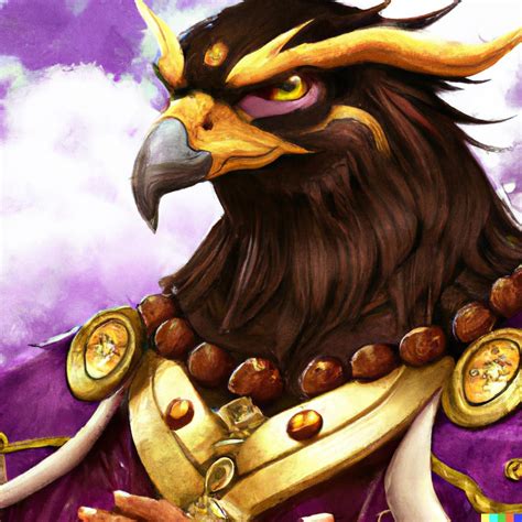 Anthropomorphic Mountain Hawk Eagle Samurai Digital Art High Quality