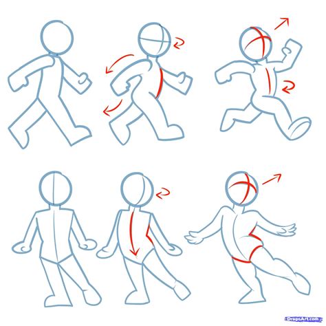 How To Draw Action Poses Step By Step Drawing Guide By Kingtutorial Drawing Tutorial