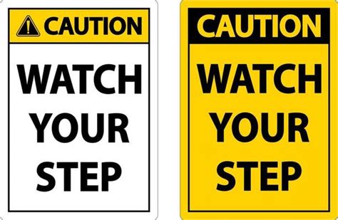 Caution Watch Your Step Vector Art, Icons, and Graphics for Free Download