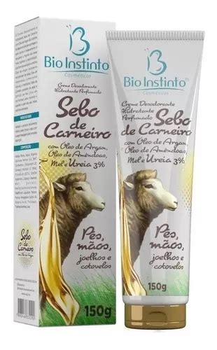 Creme Hidratante Sebo De Carneiro Pés E Mãos C Mel Ureia 3