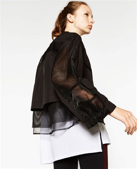 Image 3 Of CONTRAST MESH JACKET From Zara Look