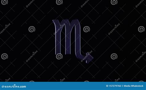 Abstract Animation Of Astrological Zodiac Sign Scorpio Rotating On A