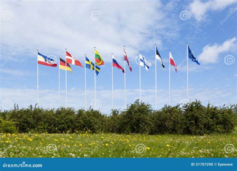 Flags Of Baltic Sea Countries Stock Photo - Image: 31707290