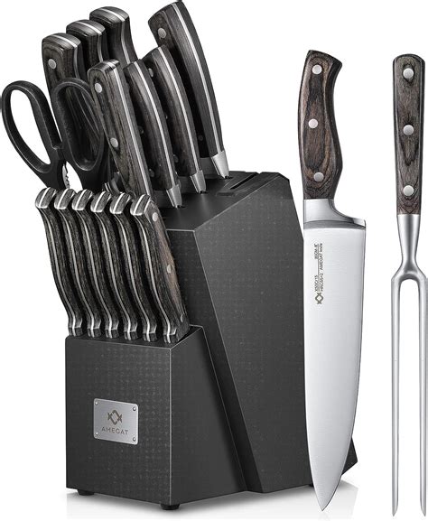 15-Piece Knife Block Set – Amegat