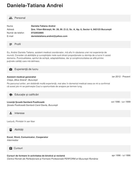 Cv Daniela Tatiana Andrei Pdf