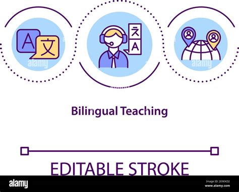 Bilingual Teaching Concept Icon Stock Vector Image And Art Alamy