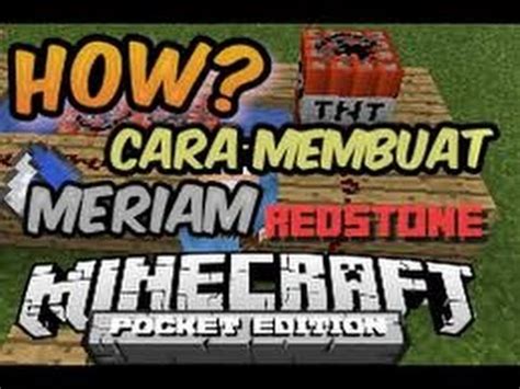 Tutorial Cara Membuat Meriam Di Minecraft Minecraft PE 3 Indonesia