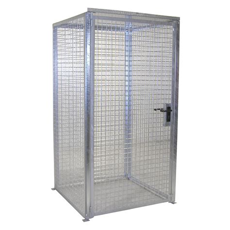 Mesh Gas Cylinder Cage Eurokraft Pro With Roof And Base Disc