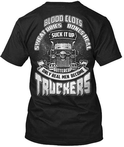 Vitome Truck Driver Trucker T Shirt Only Real Men Become Truckers Truck