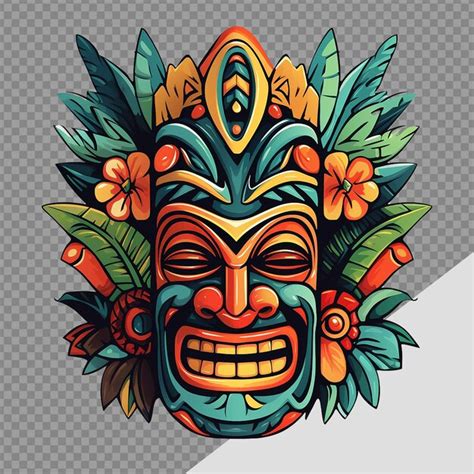 Premium Psd Tiki Masks Hawaiian Tribal Totem Png Isolated On