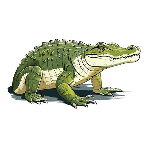 Premium Vector | Hand drawn solid color crocodile illustration