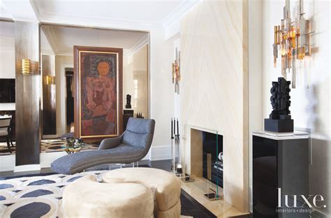 Modern Living Room with Fireplace - Luxe Interiors + Design