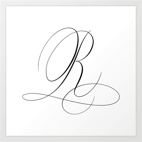 The Letter R In Cursive