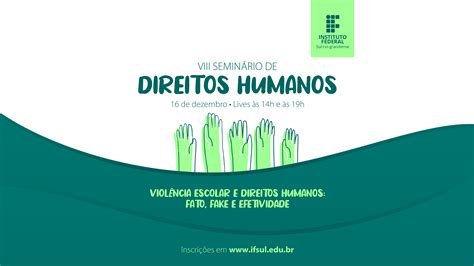 IFSul promove 8º Seminário de Direitos Humanos