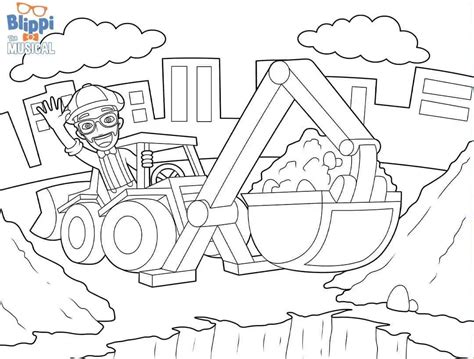 Blippi At Kinderland Coloring Pages Coloring Cool