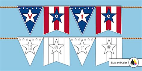 Election Day Dramatic Play Bunting Lehrer Gemacht Twinkl