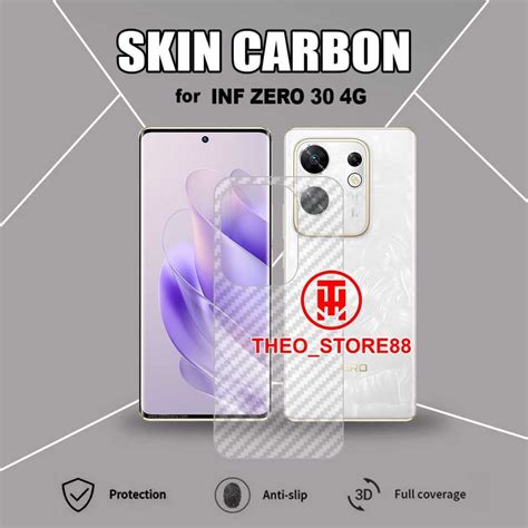 Jual INFINIX ZERO 30 4G GARSKIN CARBON ANTI JAMUR ANTIGORES BELAKANG