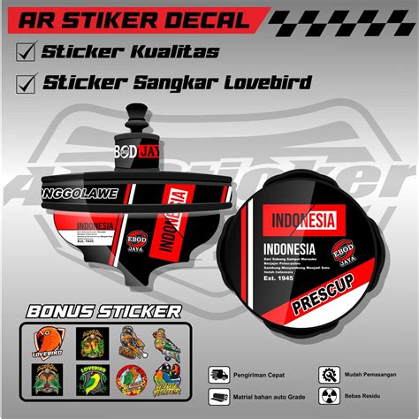 Jual Stiker Tebok Lovebird Motif Ebod Jaya Sticker Decal Sangkar