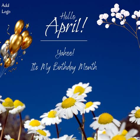 Plantilla De Hello Aprilwelcome Aprilbirthday Month Postermywall