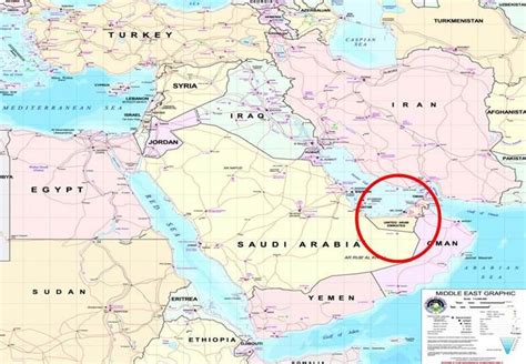 United Arab Emirates Map Uae In Middle East Region Download