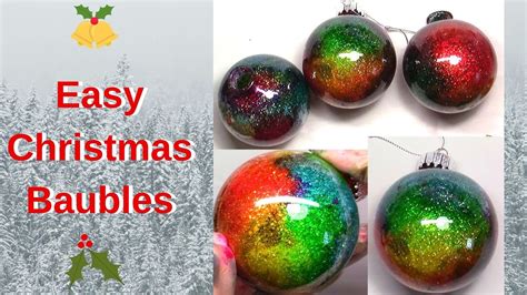 The Easiest Way To Make Beautiful Sparkly Christmas Baubles Youtube