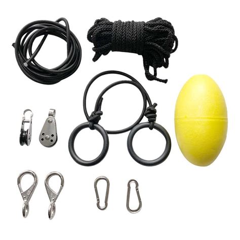 Kayak Canoe Anchor Trolley Kit System Pad Eyes With Rope Ebay