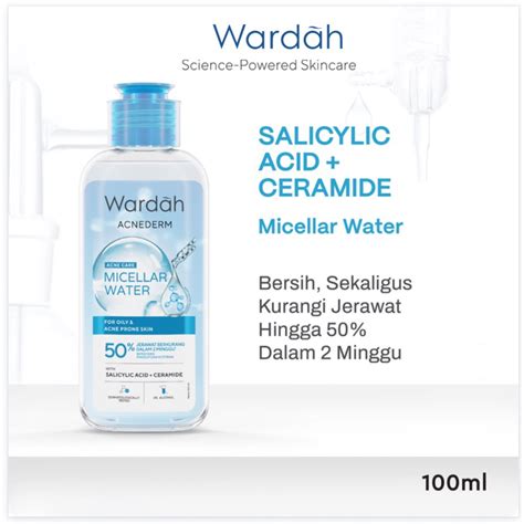 Jual WARDAH ACNEDERM MICELLAR WATER FOR OILY ACNE PRONE SKIN 100ml