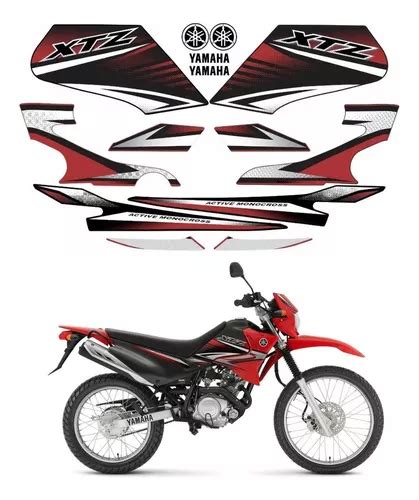 Kit Adesivos Faixa Para Yamaha Xtz 125 2011 Vermelha 16037 Cor Vermelho