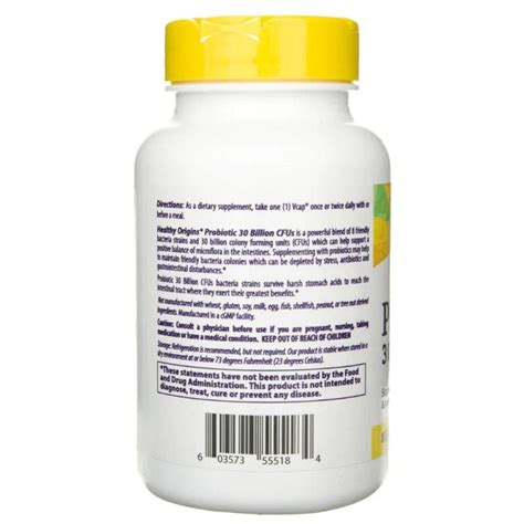 Healthy Origins Probiotic 30 Billion Cfus 150 Veg Capsules Medpak