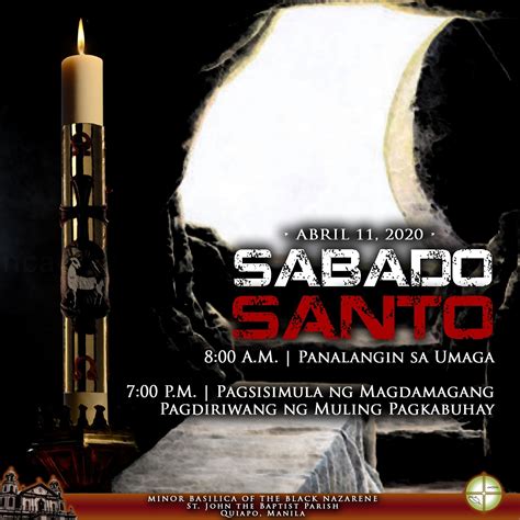 Quiapo Church On Twitter APRIL 11 SABADO SANTO LIVE STREAMING