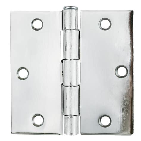 Global Door Controls Residential Hinge 3 12 In Chrome Square Barrel