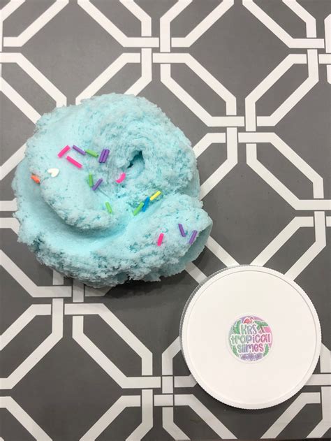 Blue Cotton Candy Cloud Slime Etsy