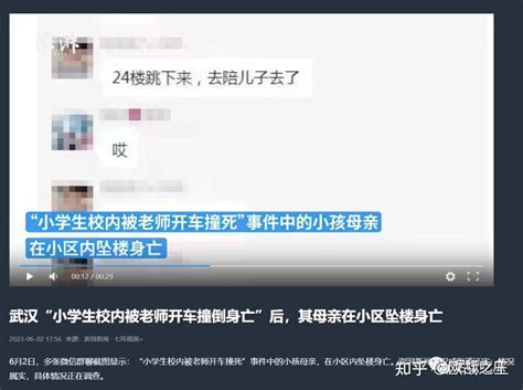 校内被撞身亡小学生母亲坠楼身亡，软刀子杀了她！ 知乎