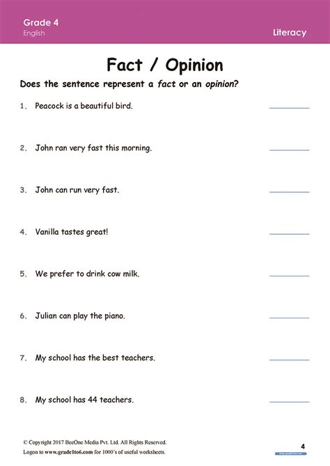 Free English Worksheets For Grade 4class 4ib Cbseicsek12 And All Curriculum