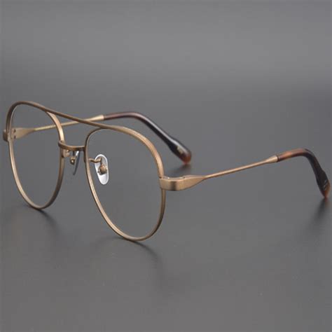 Retro Japanese Handmade Pure Titanium Eyewear Frame Men Prescription