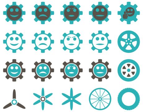 Herramientas Y Sonrisa Engranajes Iconos Bicicleta Mecánica PNG