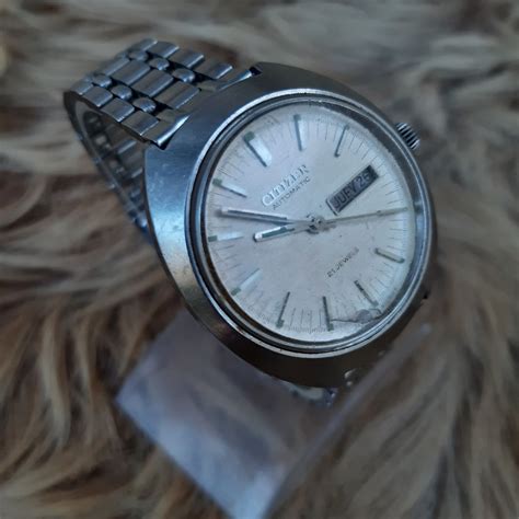 Vintage Citizen Automatic 21 Jewels Men Watch 61 6478 White Etsy