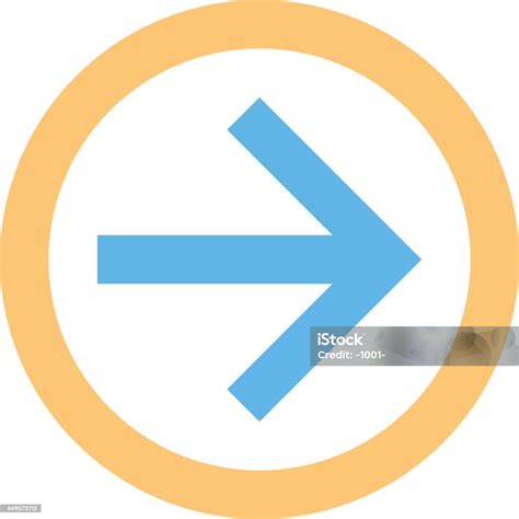 Ikon Lingkaran Tanda Panah Gaya Datar Ilustrasi Stok Unduh Gambar
