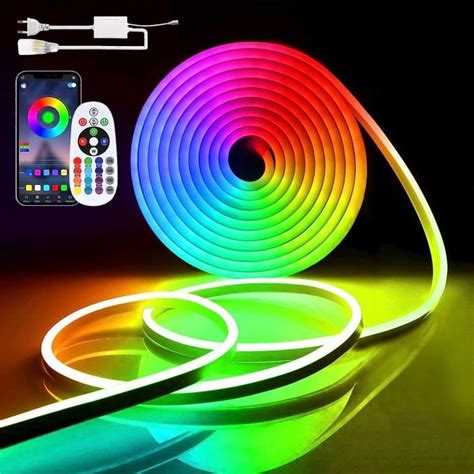 Bagzy Ruban Led M Rgb Lneuse Flexible Bluetooth App Contr Le V