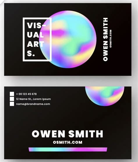 10 Beautiful Business Cards with Holographic Effects - Inspiration ...