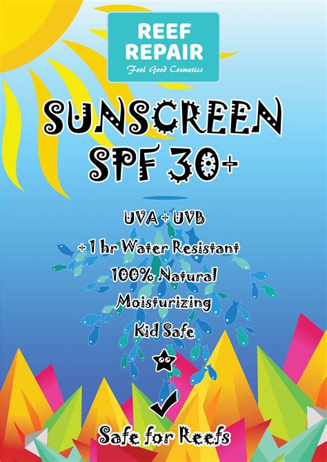 Reef Repair Sunscreen SPF 30 Retail Poster Reef Repair