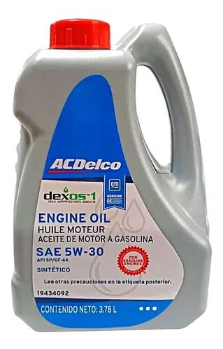 Aceite Acdelco 5w30 Sintetico Dexos2 3 78l Original Envío gratis