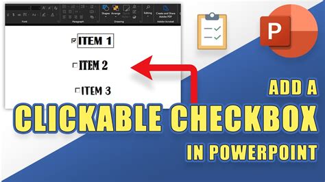 How To Add A Clickable Checkbox In A Powerpoint Slide Easy Youtube